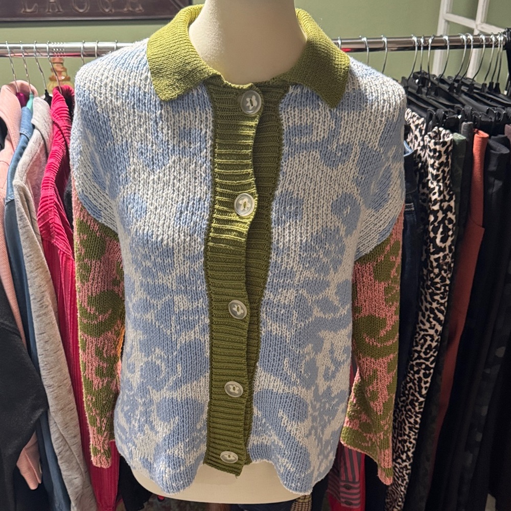 BDG Gwen Palm Tree Cardigan